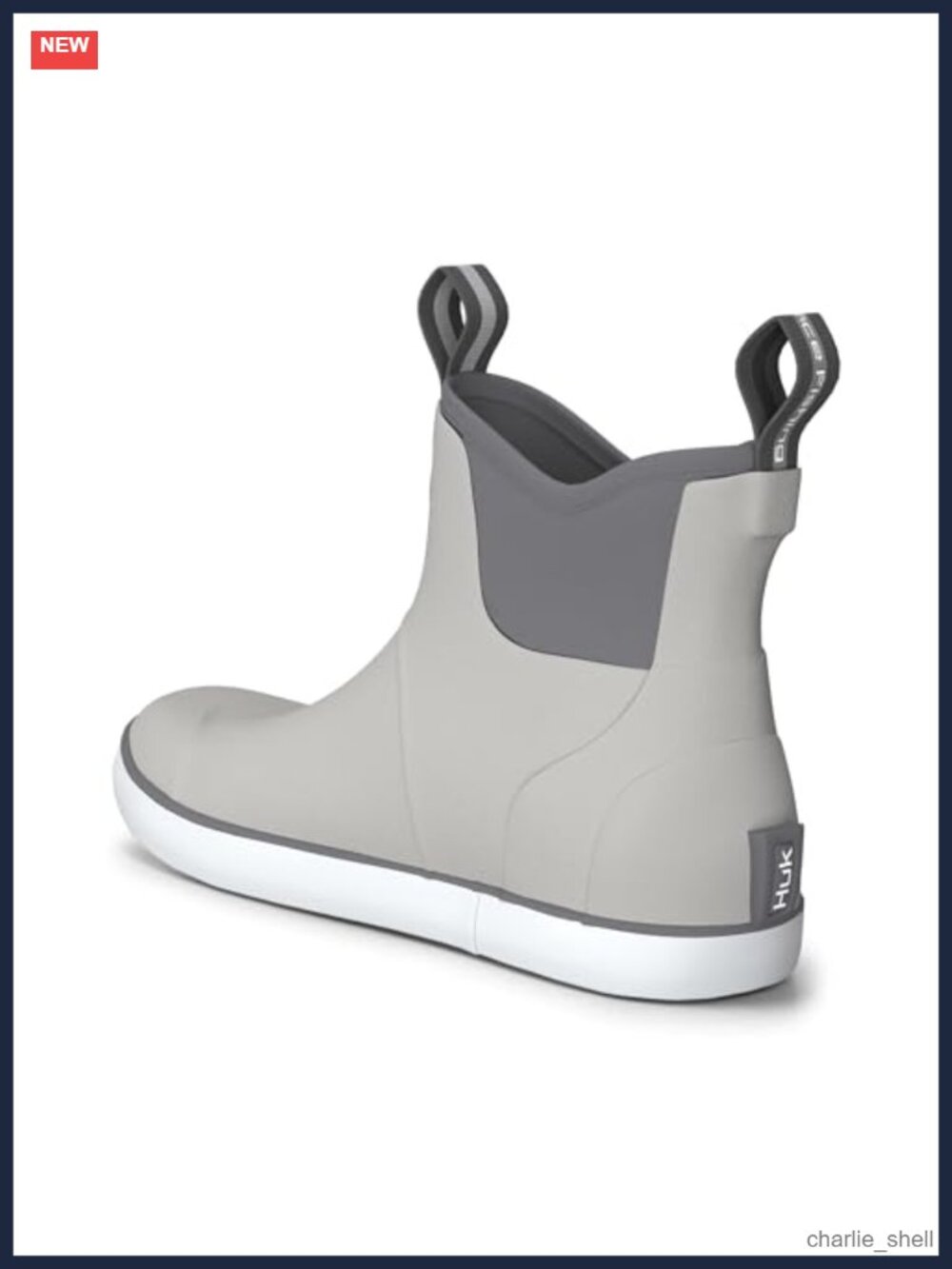 Men's Waterproof Rubber Neoprene Fishing & Deck Boots Mid-Calf Pull-On